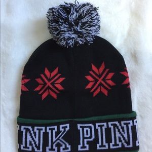 NWT Victoria Secret PINK Pom Pom hat